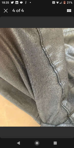 Buyer contacted me 3 months after sale saying trousers are flaking