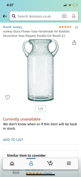 Can anyone find me a glass urn/churn shaped vase?!
