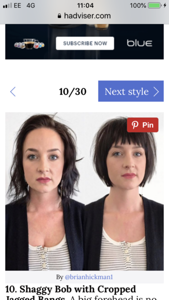 Best hair cut for large forehead