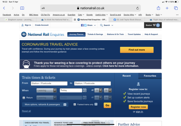 To think the National Rail website should not be in black and white?