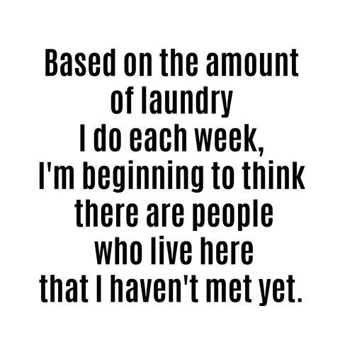 Drowning in laundry