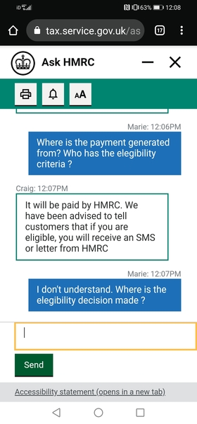 £500 one off payment tax credits.