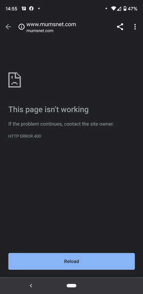 Chrome/Android 400 Bad Request