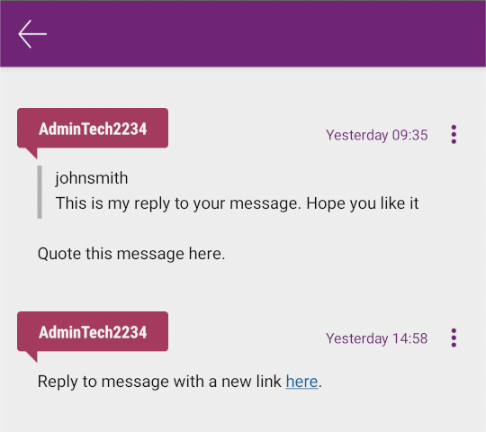 Fixed quotes and links in the Android Talk app