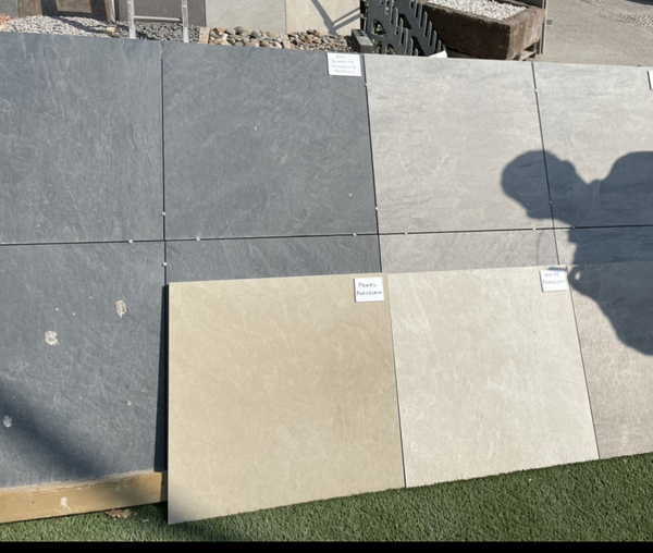 Porcelain tiles patio