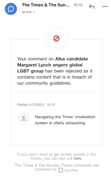 Times article about Age of Consent, Stonewall, Alba