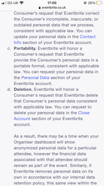 Eventbrite and GDPR