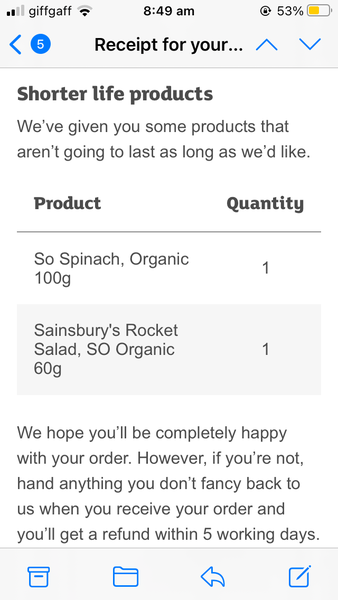 Sainsbury's online delivery.....