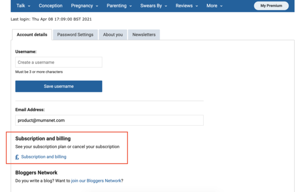 No notice for premium membership renewal