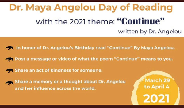 Maya Angelou Day of Reading