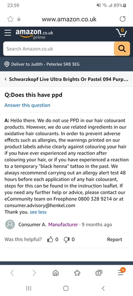 Semi permanent dyes which do not contain PPD?