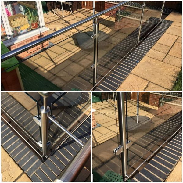 Any advice on glass balustrade to replace old metal railings on patio?
