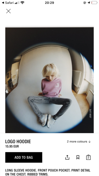 That these pics on the Zara kids clothes website are inappropriate