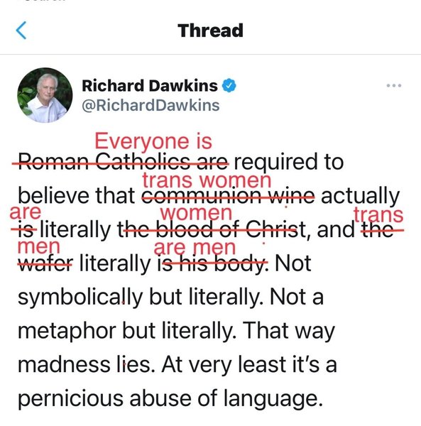 Richard Dawkins - request for discussion on Identity