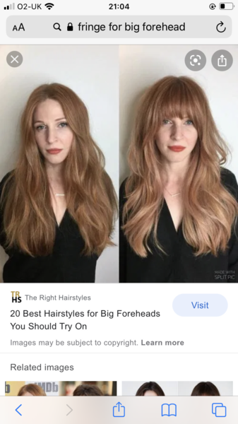 Best hair cut for large forehead