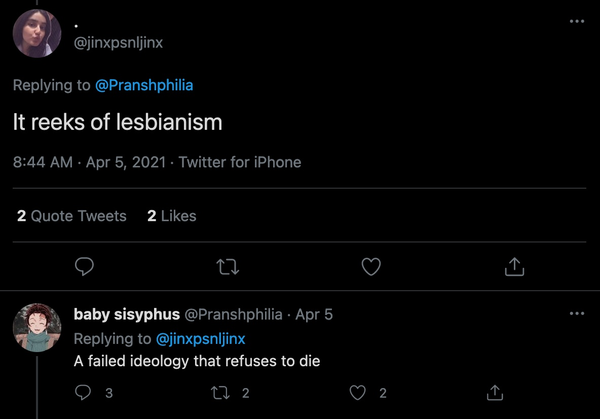 Evidence of TRA /Gender Idealogue Homophobia