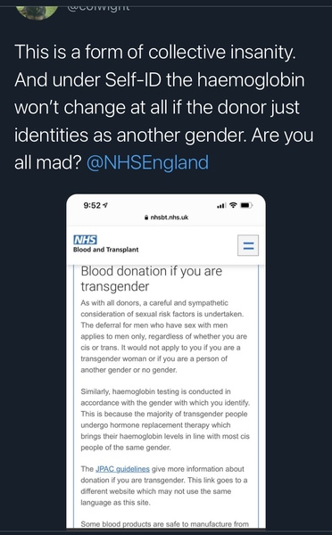 NHS England - blood donation if you are transgender