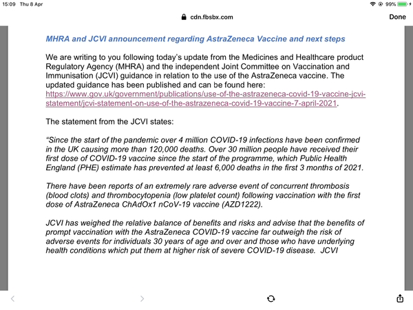 I've decided not to go ahead with my 2nd dose of the AZ vaccine. I'm happy having the Pfizer - will this be allowed?