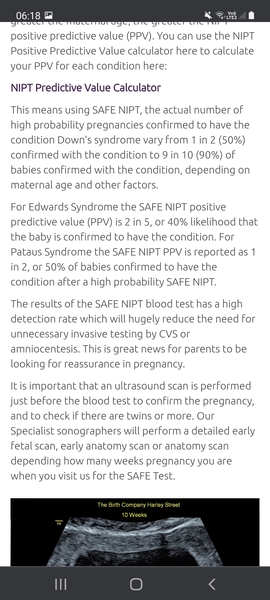 NIPT before combined NHS test?