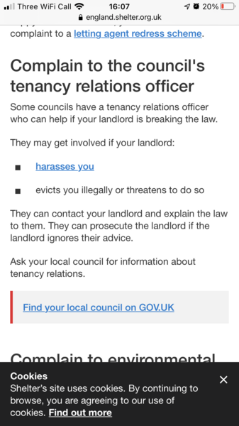 To ask what you'd do re landlord?