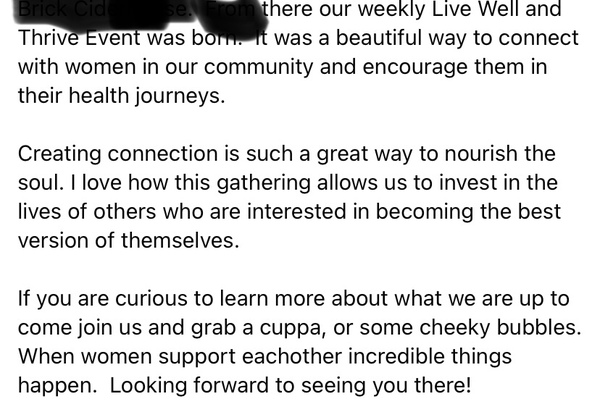 What MLM product is my mate flogging?