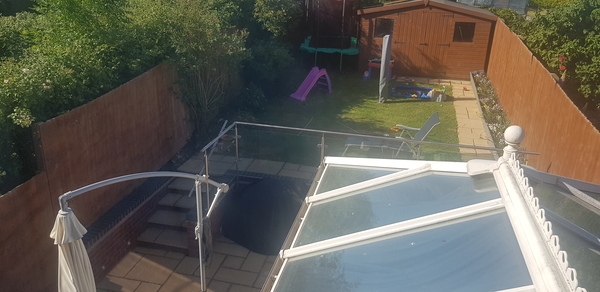 Any advice on glass balustrade to replace old metal railings on patio?