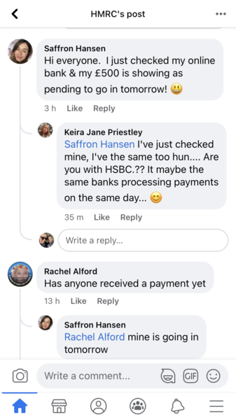 Tax credit - anyone got a date for the £500 payment yet?