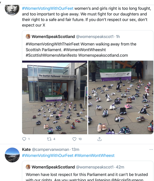 #WomenVotingWithOurFeet