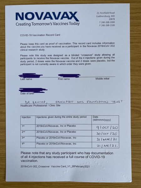 Novavax vaccine trial part 2
