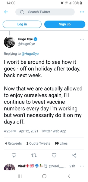 26.8 million people vaccinated thread started 20th March