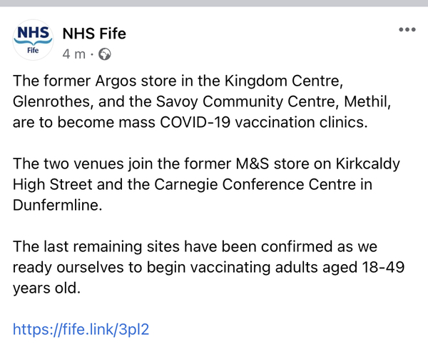 Under 50's vaccines