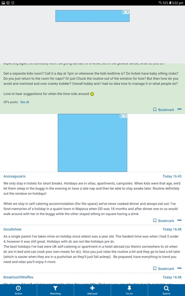 Massive drop down Ads at top of the page