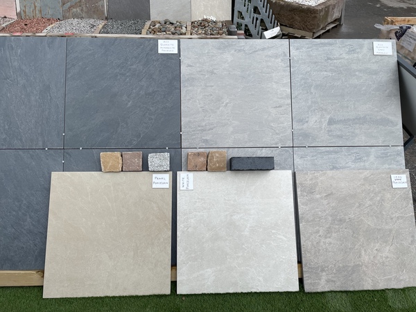 Porcelain tiles patio
