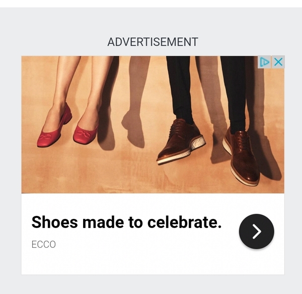 Encourage shoes ad