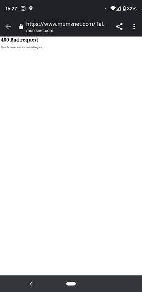 Chrome/Android 400 Bad Request