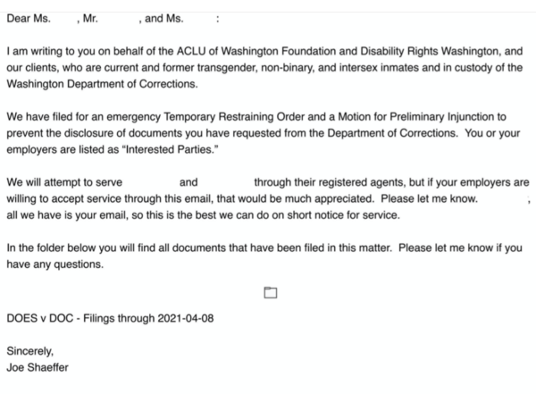 ACLU sues woman for asking FOIA request re numbers of trans prisoners