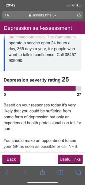 I think I'm depressed.