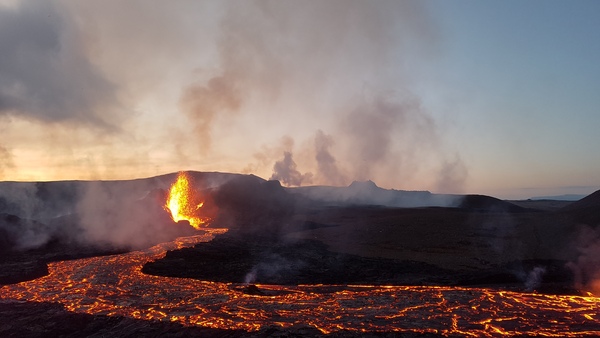 Live feed from Iceland volcano