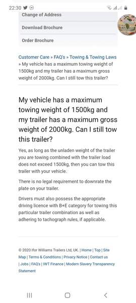 What is the actual legalities about towing a trailer?