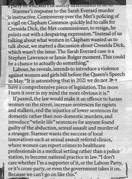Labour promises bill to protect women and girls in wake of Sarah Everard killing