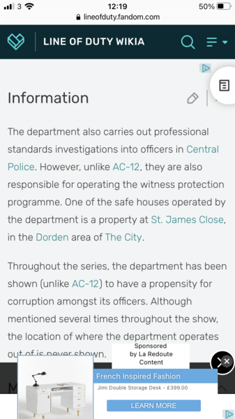 Mother of God: Line of Duty thread 5 - 
**MNHQ edit**; "We are obliged to warn you that any spoilers will be taken down and used against you. No spoilers, even upcoming characters, please, in the name of the wee man. (aka Steve Arnott)