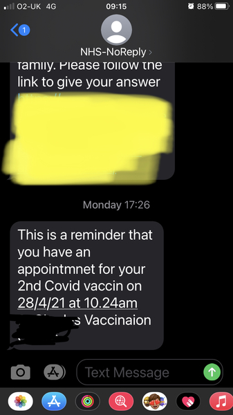 Anyone else received a badly written Covid vaccination reminder?