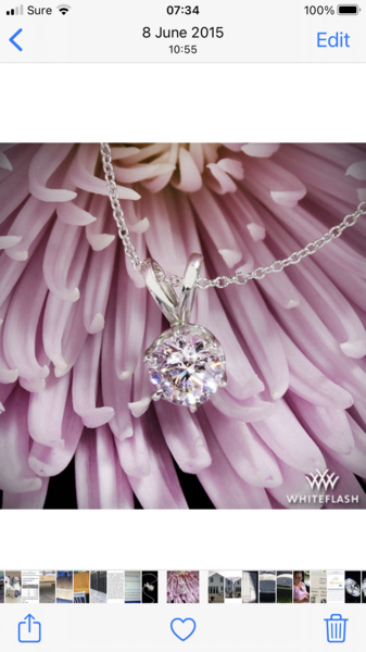 Basic diamond pendant necklace
