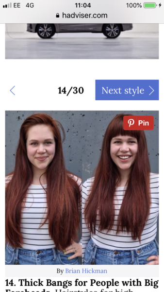 Best hair cut for large forehead