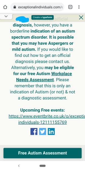 Think I might be ASD
