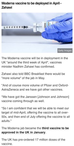26.8 million people vaccinated thread started 20th March