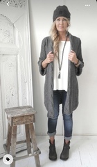 To say that cardigans always look frumpy?