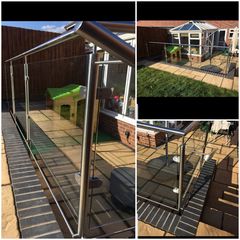 Any advice on glass balustrade to replace old metal railings on patio?