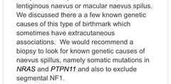 Genetic testing for 4 year old - Neurofibromatosis?