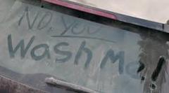AIBU to be annoyed by message about washing my car